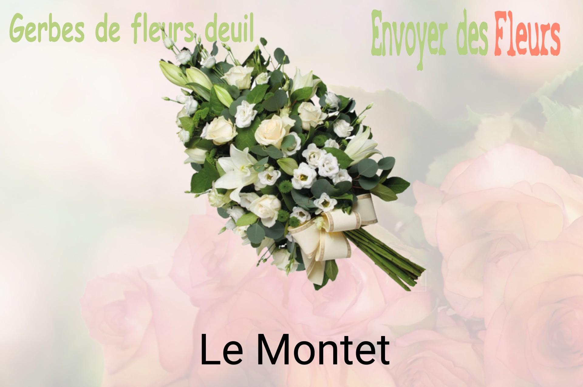 Gerbe de fleurs de deuil livrée à Le Montet